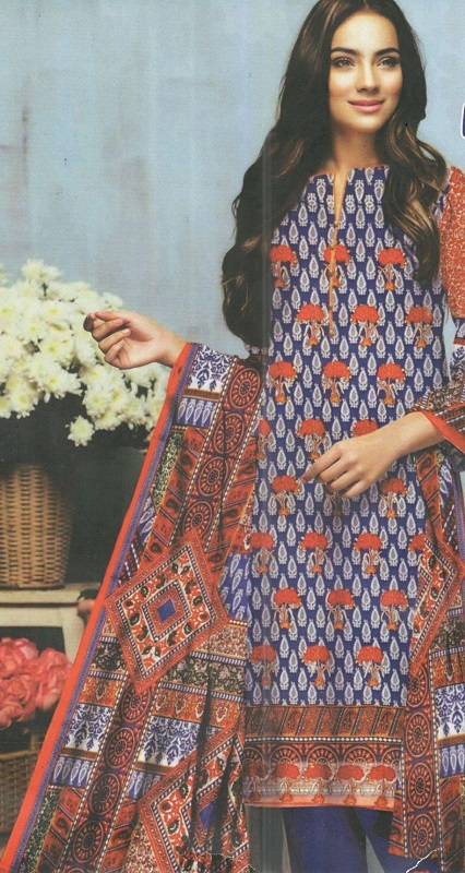 Embroidered And Full Printed With Lawn Dupatta