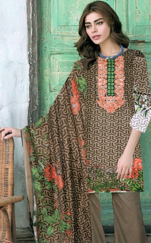 Khaddar Embroidered Front Shirt With Whool Shawl